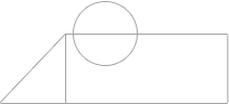 a circle and a square
