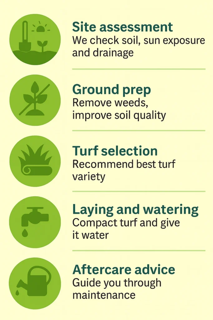 What does a commercial turf project involve