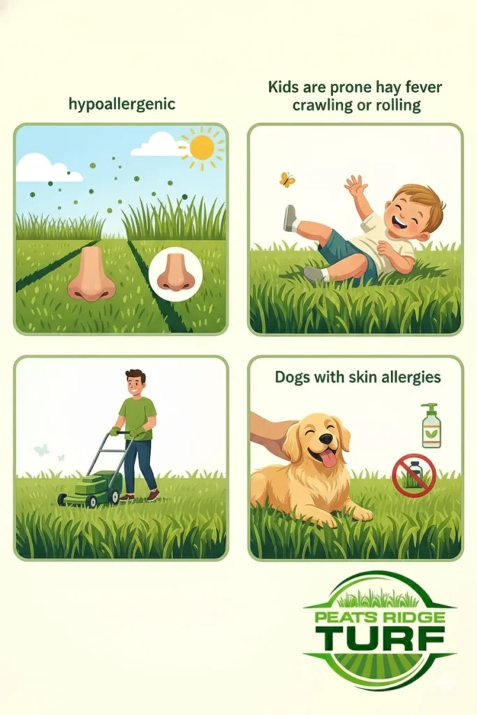 Low-allergy turf for sensitive households